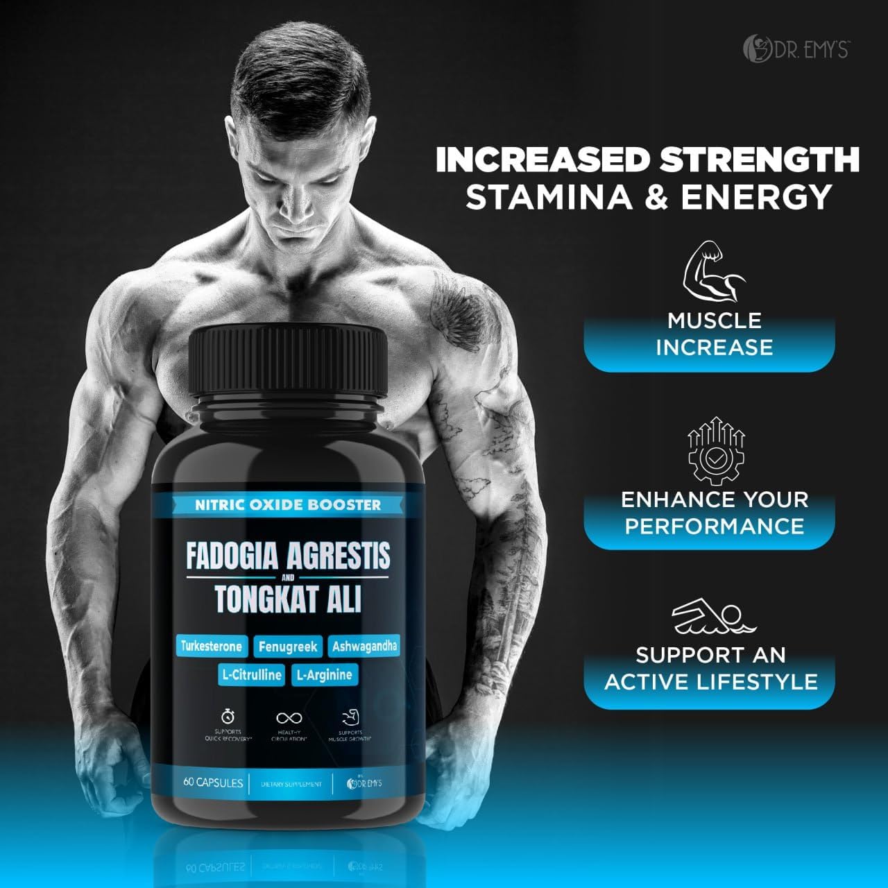 Testosterone Booster - Nitric Oxide Supplement for Men