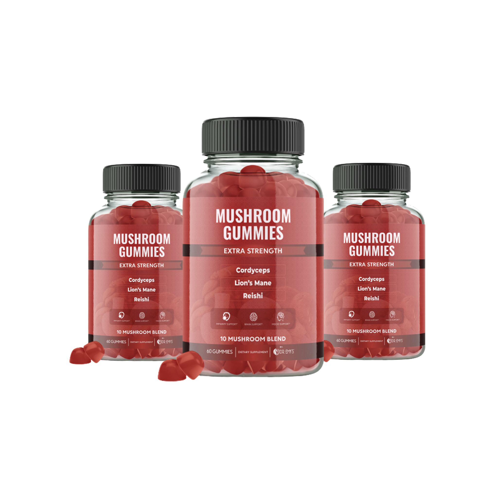 Mushroom Gummy Supplements 180 Count