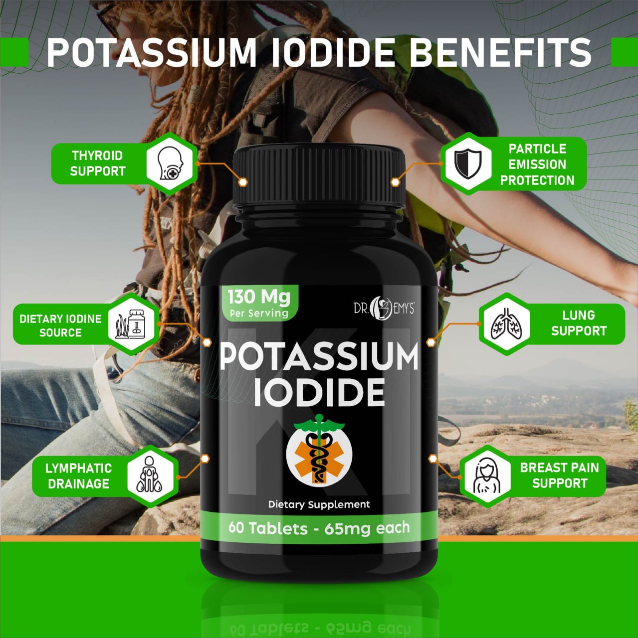 Potassium Iodide Tablets 130mg per serving