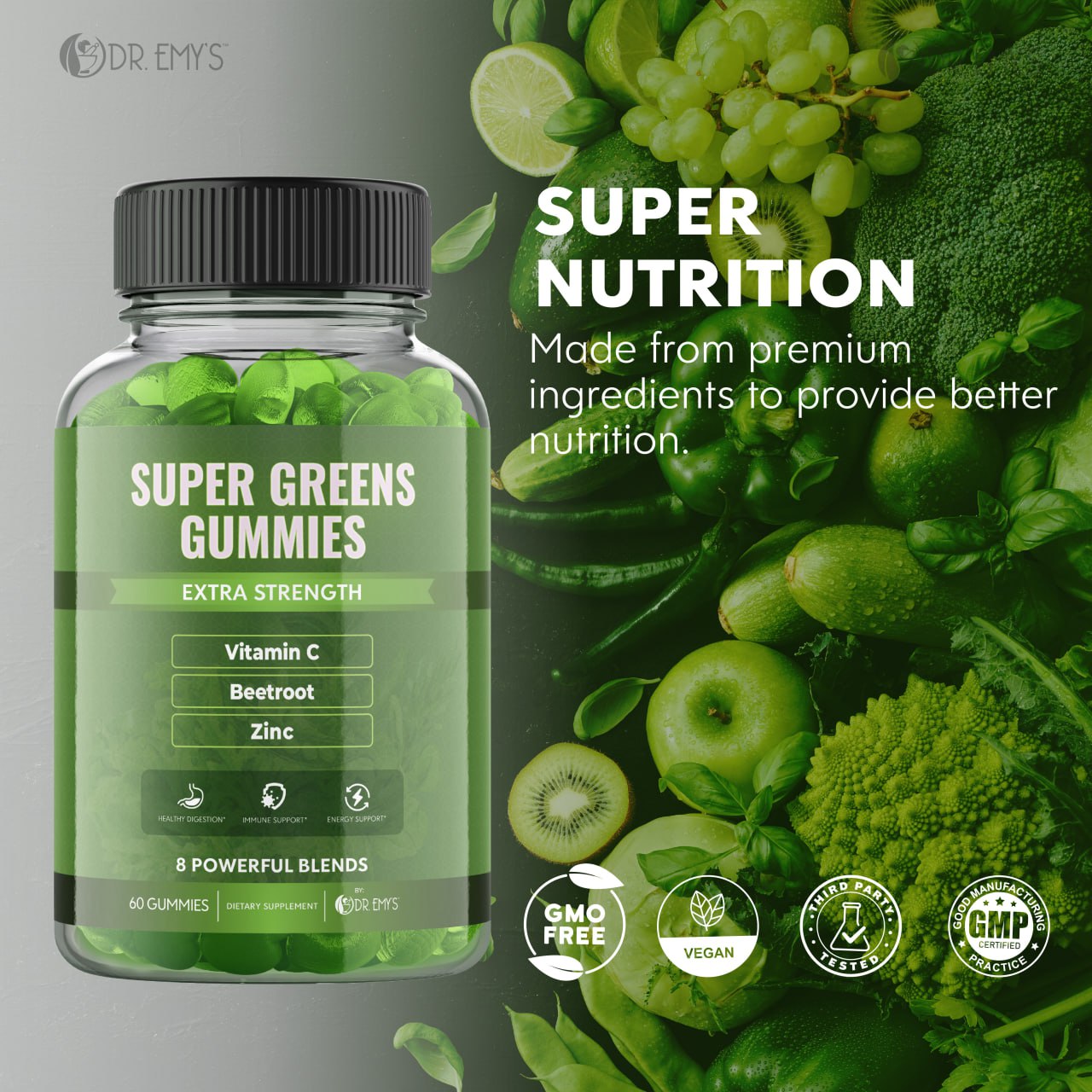 Super Greens Gummies 180 Count