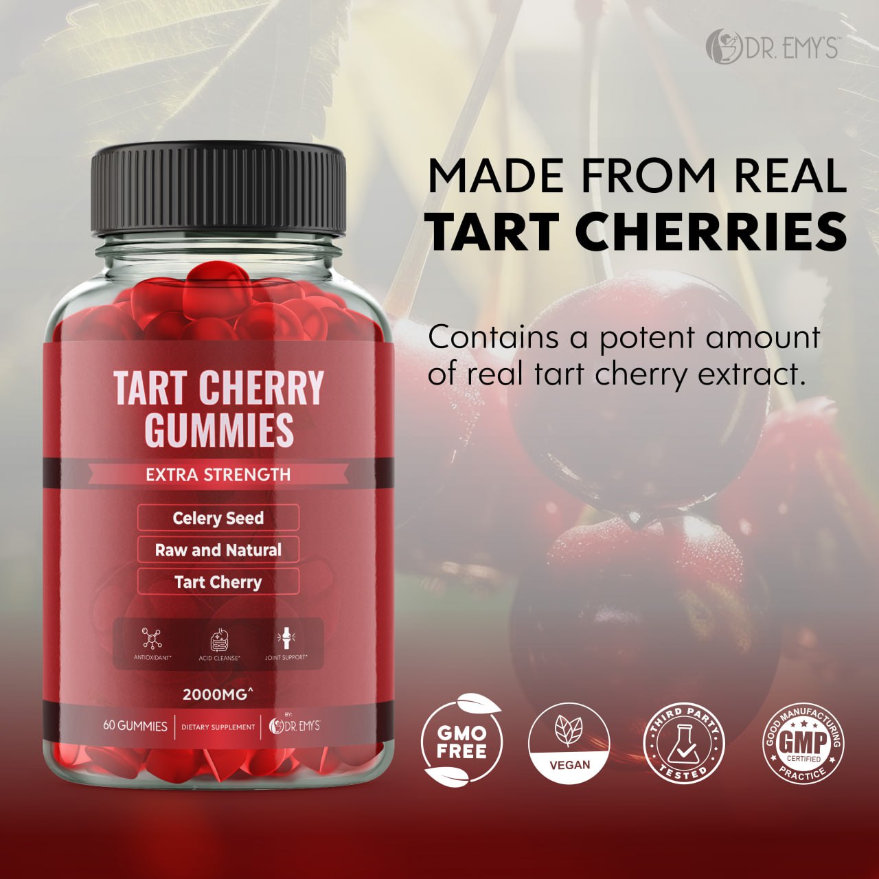 Tart Cherry Extract Gummies 120 Count